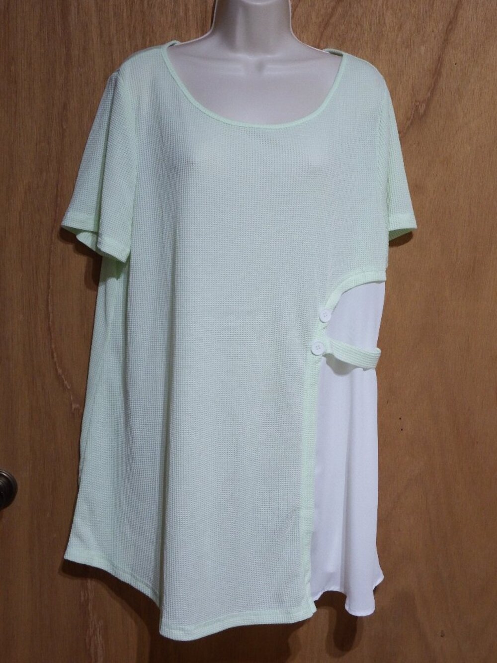 Women's tunic top, light green, Size XXL